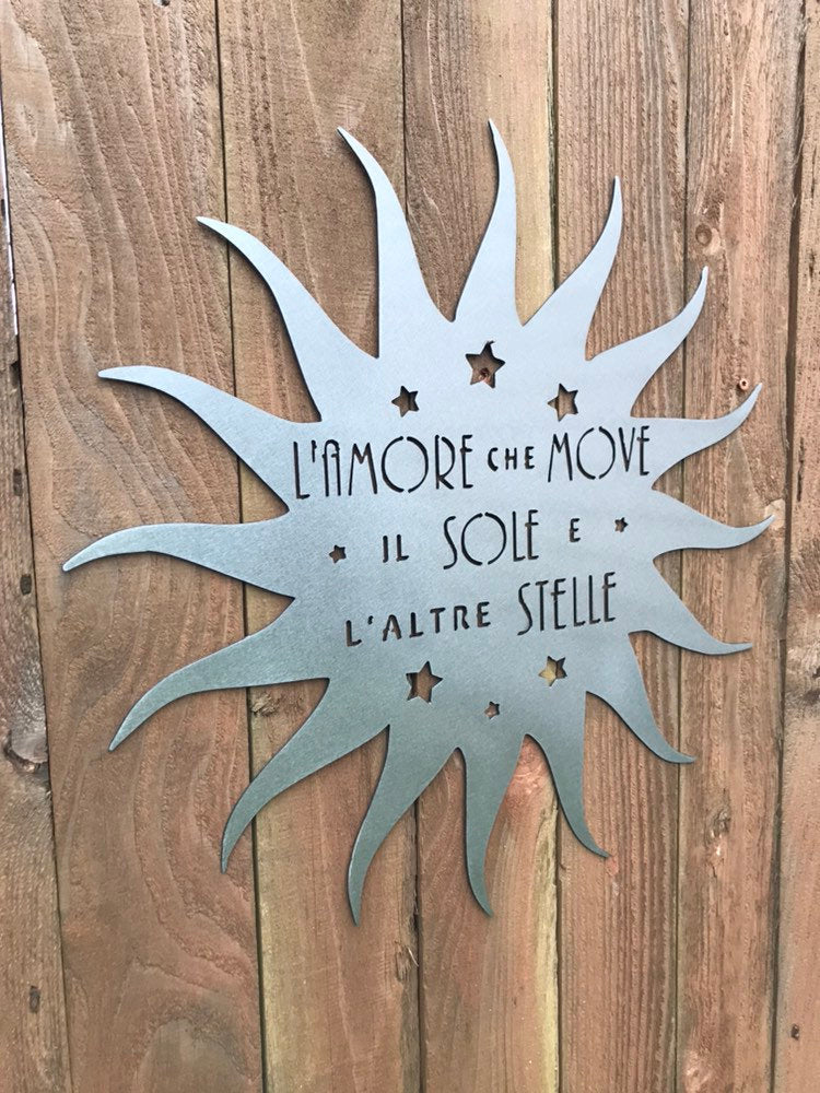 Custom metal sun sign | SJP Metal Works, LLC