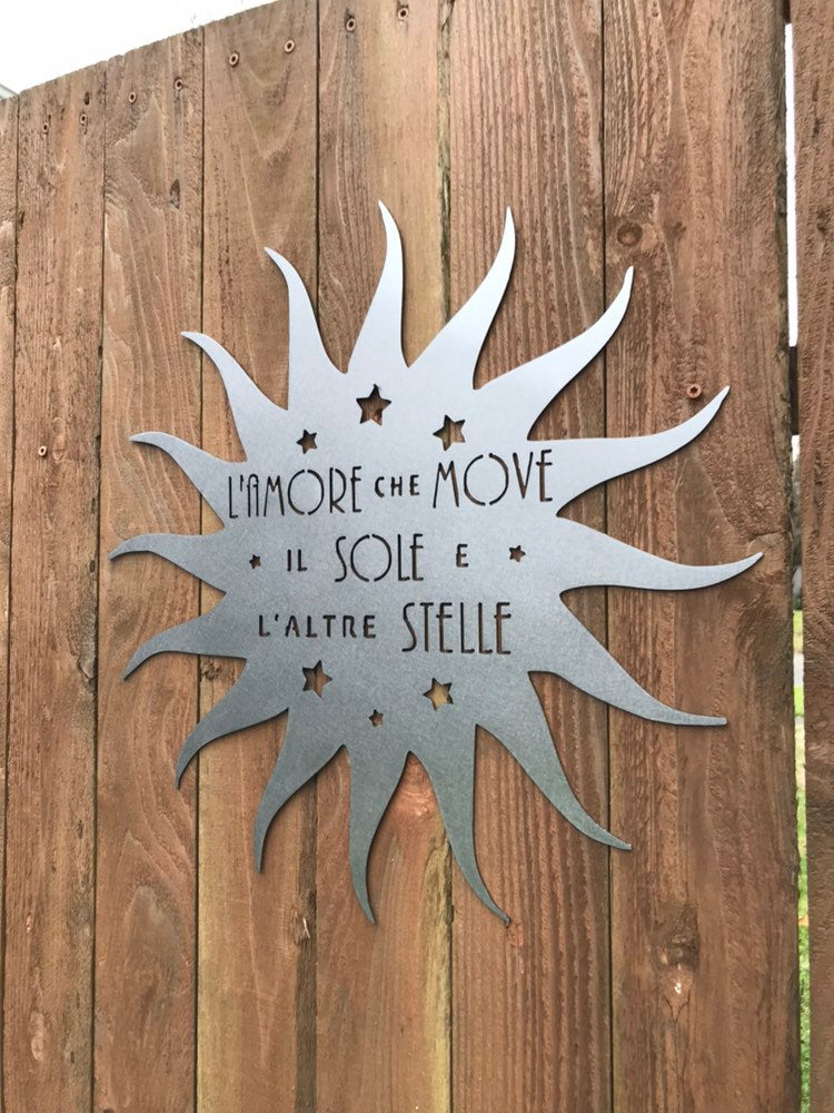 Custom metal sun sign | SJP Metal Works, LLC