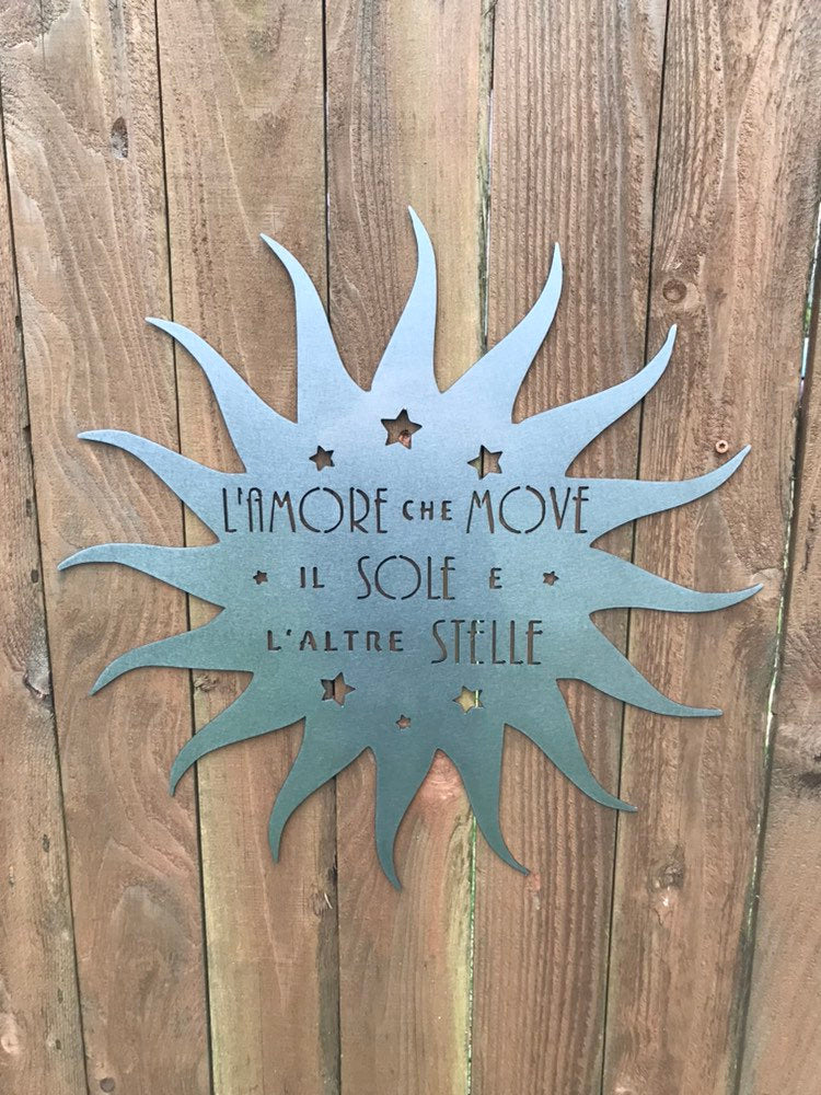 Custom metal sun sign | SJP Metal Works, LLC