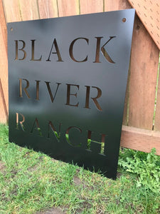 Custom metal ranch entrance sign personalized | SJP Metal Works, LLC